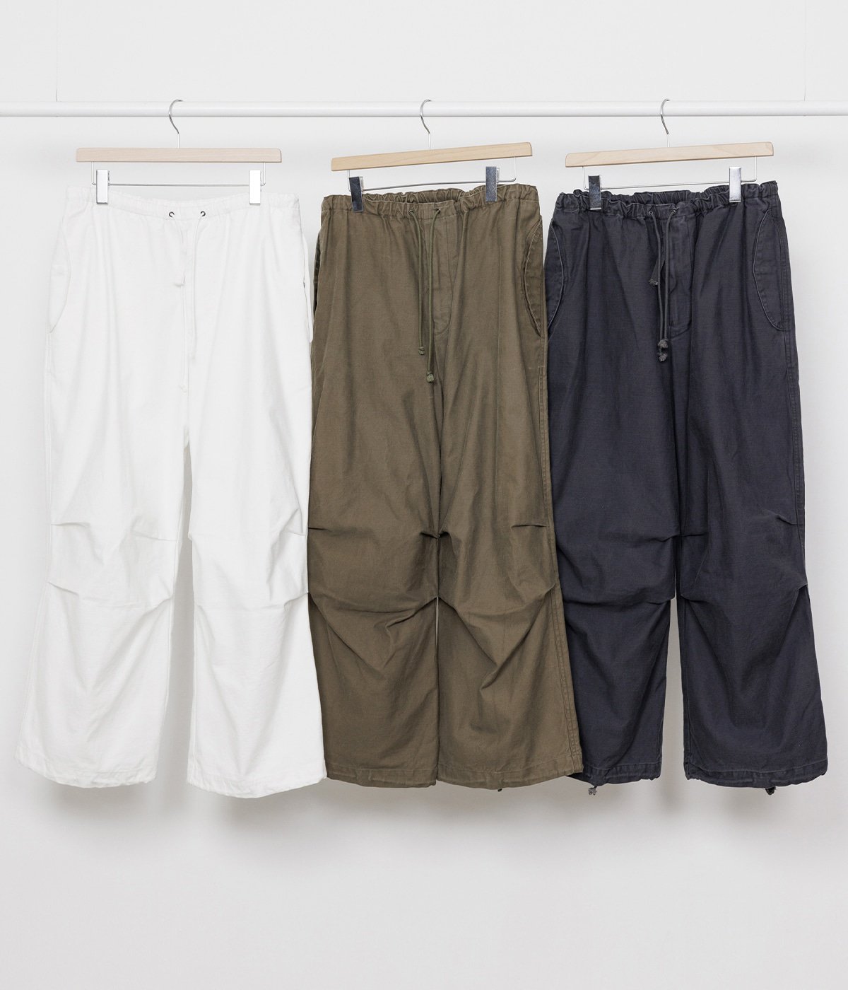 予約】WIDE OVER PANTS -ORGANIC COTTON BACK SATIN- | marka(マーカ
