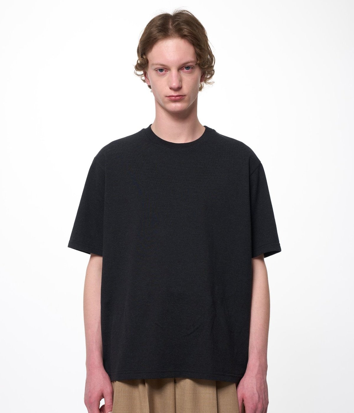 immatereal イマテリアルcrew neck カットソー デレス 黒 immatereal
