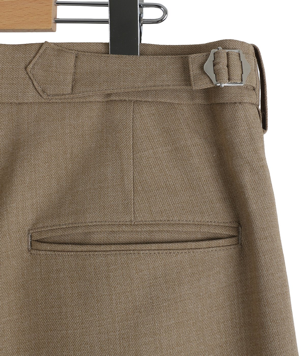 DOUBLE PLEATED BAGGY TROUSERS -RECYCLED POLYESTER WOOL GABARDINE