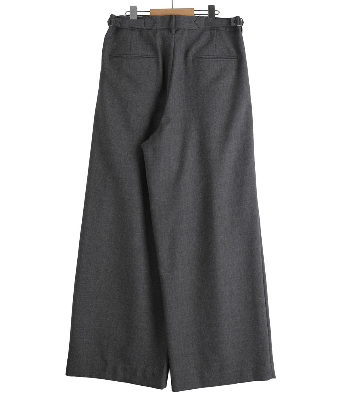 DOUBLE PLEATED BAGGY TROUSERS -RECYCLED POLYESTER WOOL GABARDINE