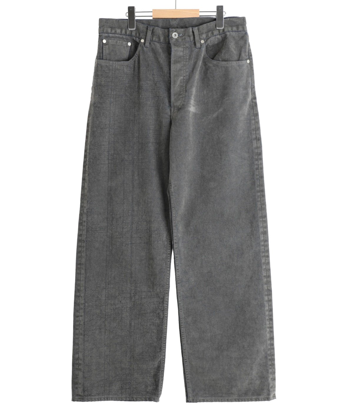 CYLINDER FIT JEANS -VELVET-FLOCKED ORGANIC COTTON DENIM- | marka 