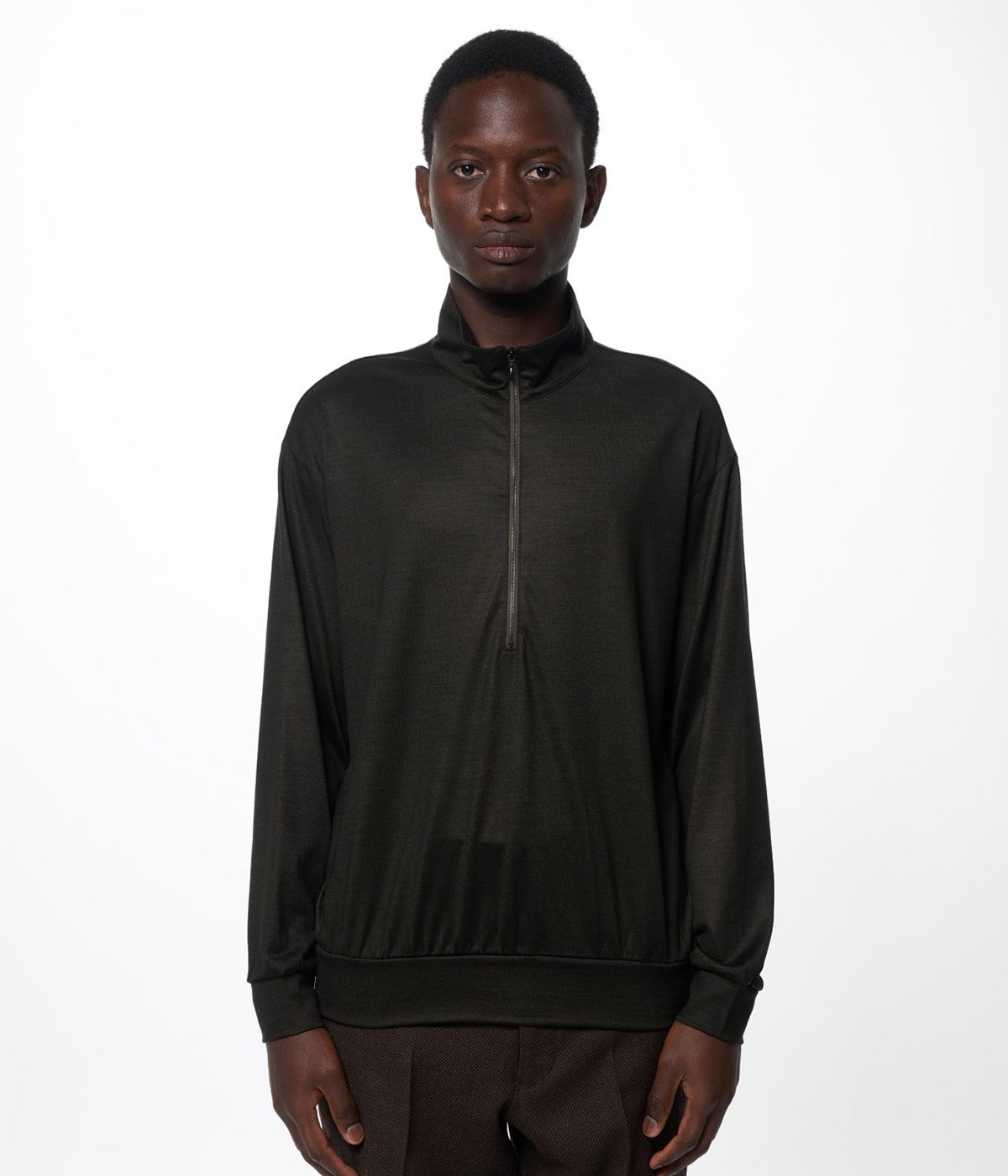 予約】HALF-ZIP STAND -SUPER 100s WASHABLE WOOL JERSEY- | marka