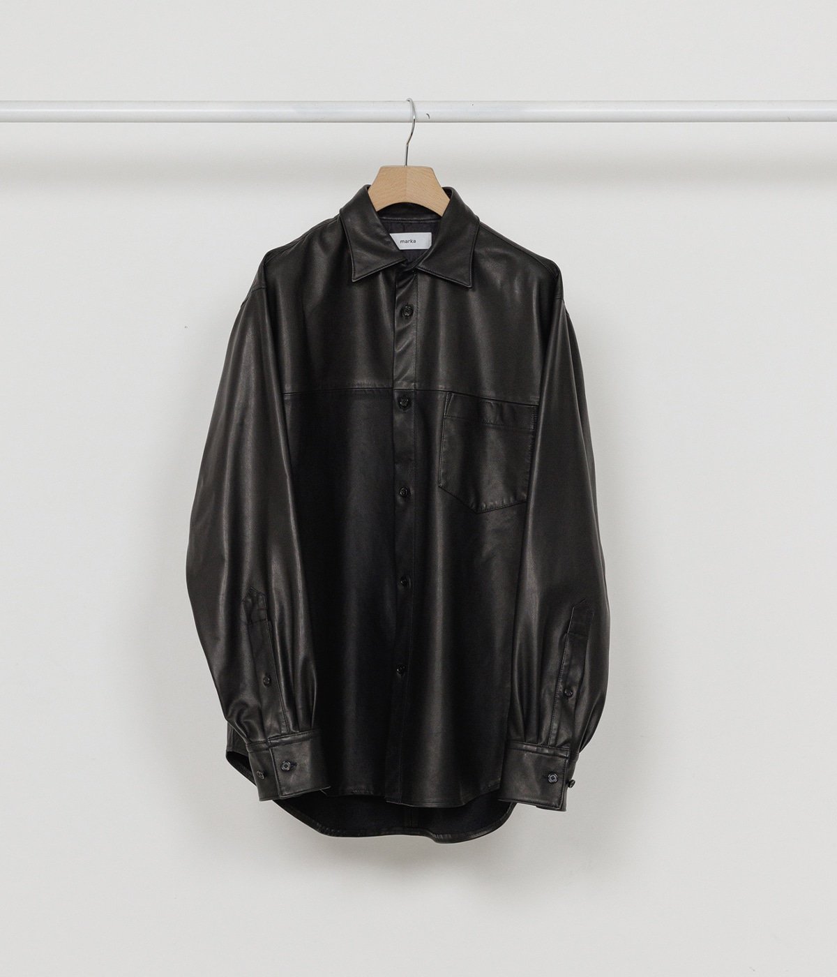 予約】LEATHER SHIRT -GLAZED SHEEPSKIN- | marka(マーカ) / トップス