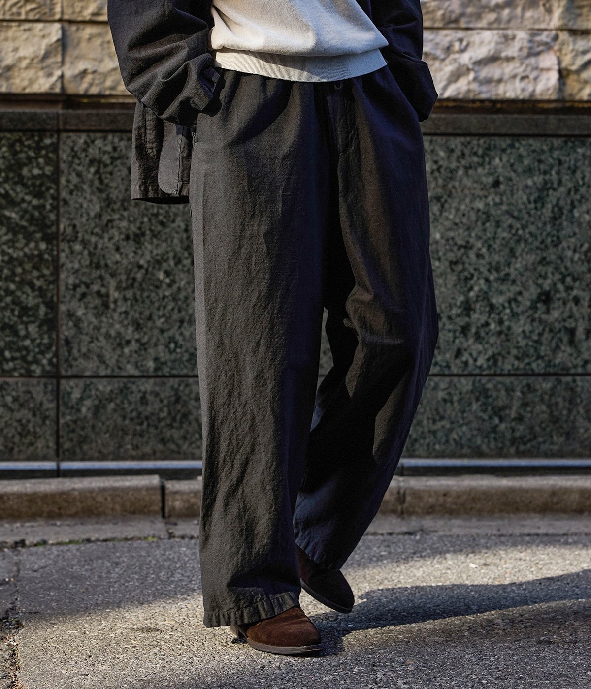 MARK&LONA Carry Tech Pants ブラック サイズS 別注 WIDE CYLINDER FIT EASY PANTS | marka(マーカ) / パンツ