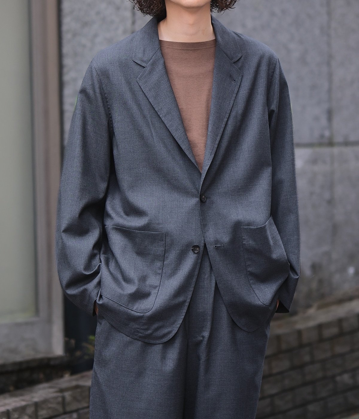 予約】別注 STROLL AROUND JACKET -2/60 WOOL TROPICAL MELANGE