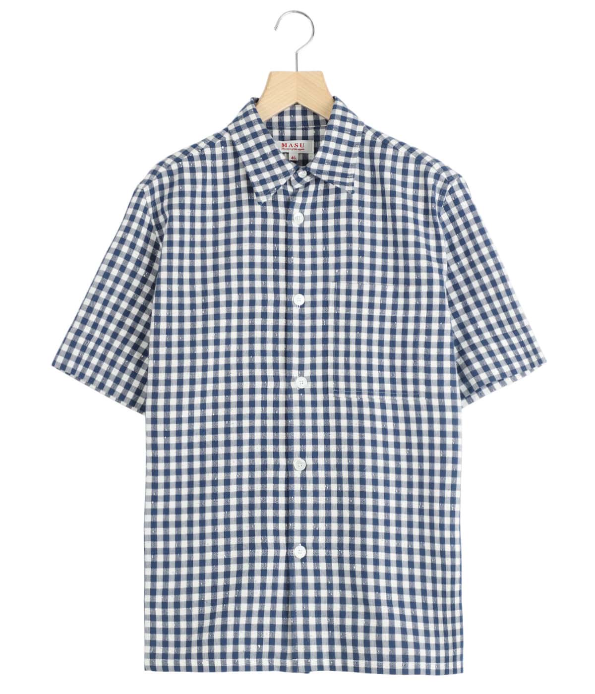 SPARKLING PLAID HALF SLEEVE SHIRT | MASU(エムエーエスユー