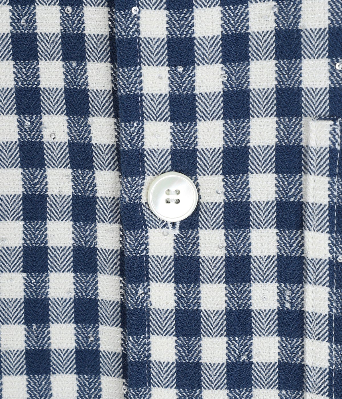 SPARKLING PLAID HALF SLEEVE SHIRT | MASU(エムエーエスユー