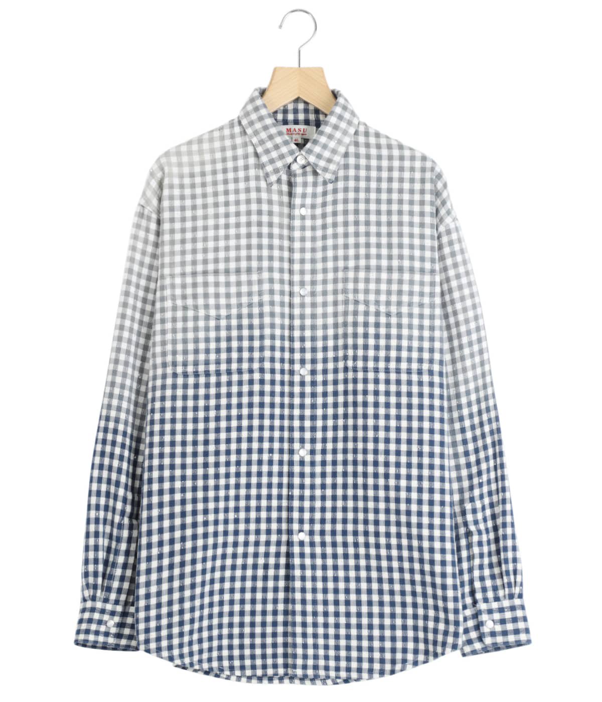 ポ*酢様 FADED SPARKLING PLAID SHIRT 26ss 44 FADED SPARKLING PLAID SHIRT | MASU(エムエーエスユー) / トップス