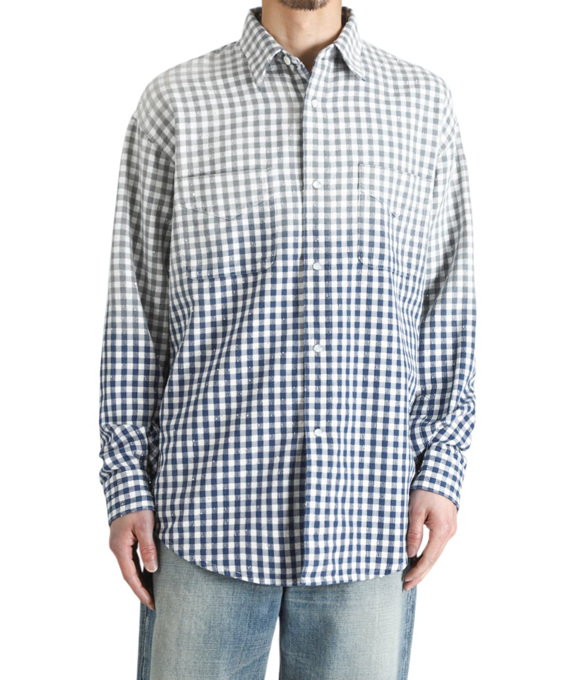 FADED SPARKLING PLAID SHIRT | MASU(エムエーエスユー) / トップス