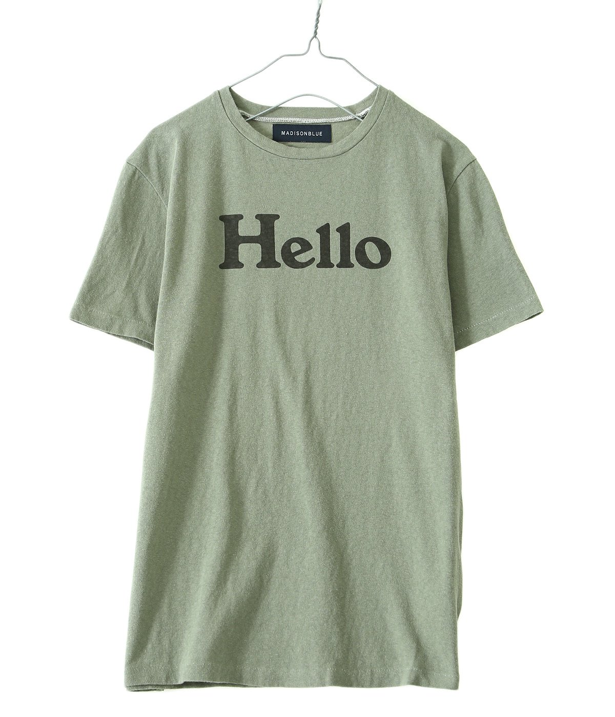 WEB限定デザイン マディソンブルー 21SS HELLO CREW NECK TEE Tシャツ