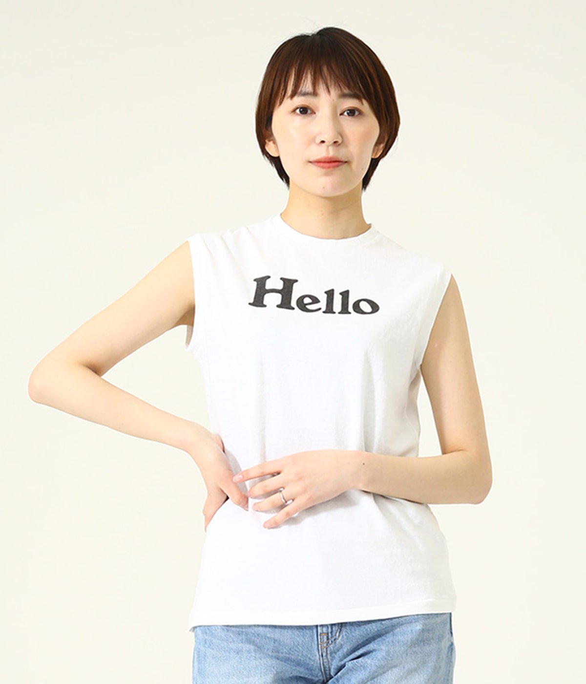 白 フリル付 MADISONBLUE HELLO NOSLEEVE TEE - 通販 - www.nutriprove.cl