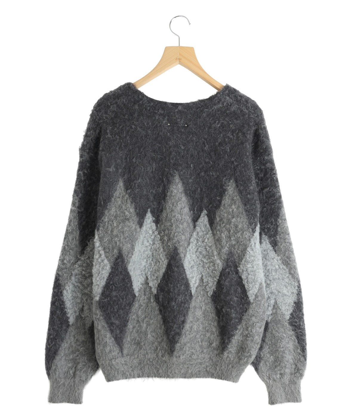 MINEDENIM パイル地 カーディガン Mohair Argyle Knit Cardigan | MINEDENIM(マインデニム) / トップス