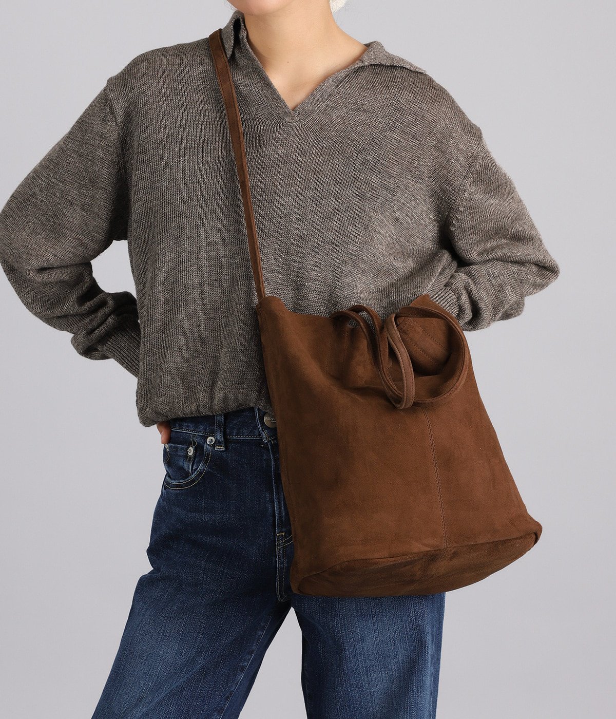 3WAY MIDIUM TOTE（SHORT）-OIL SUEDE- | Morphee(モルフェ) / バッグ