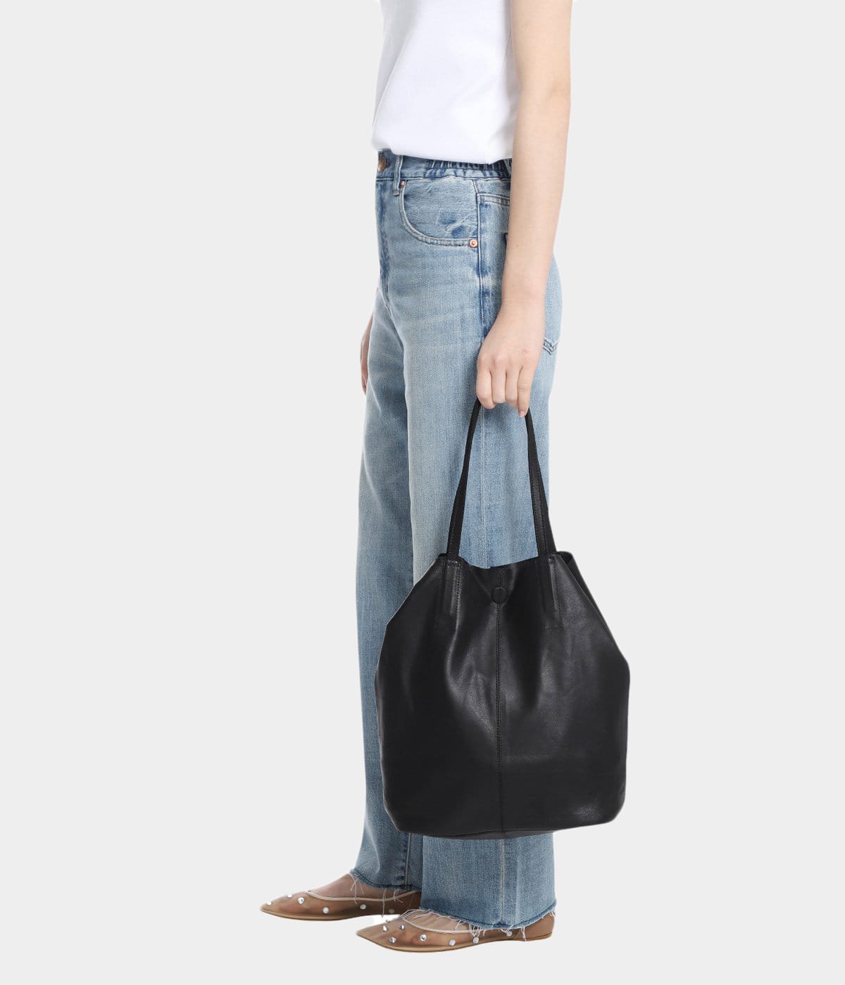 3WAY MIDIUM TOTE（LONG）- BLACK - | Morphee(モルフェ