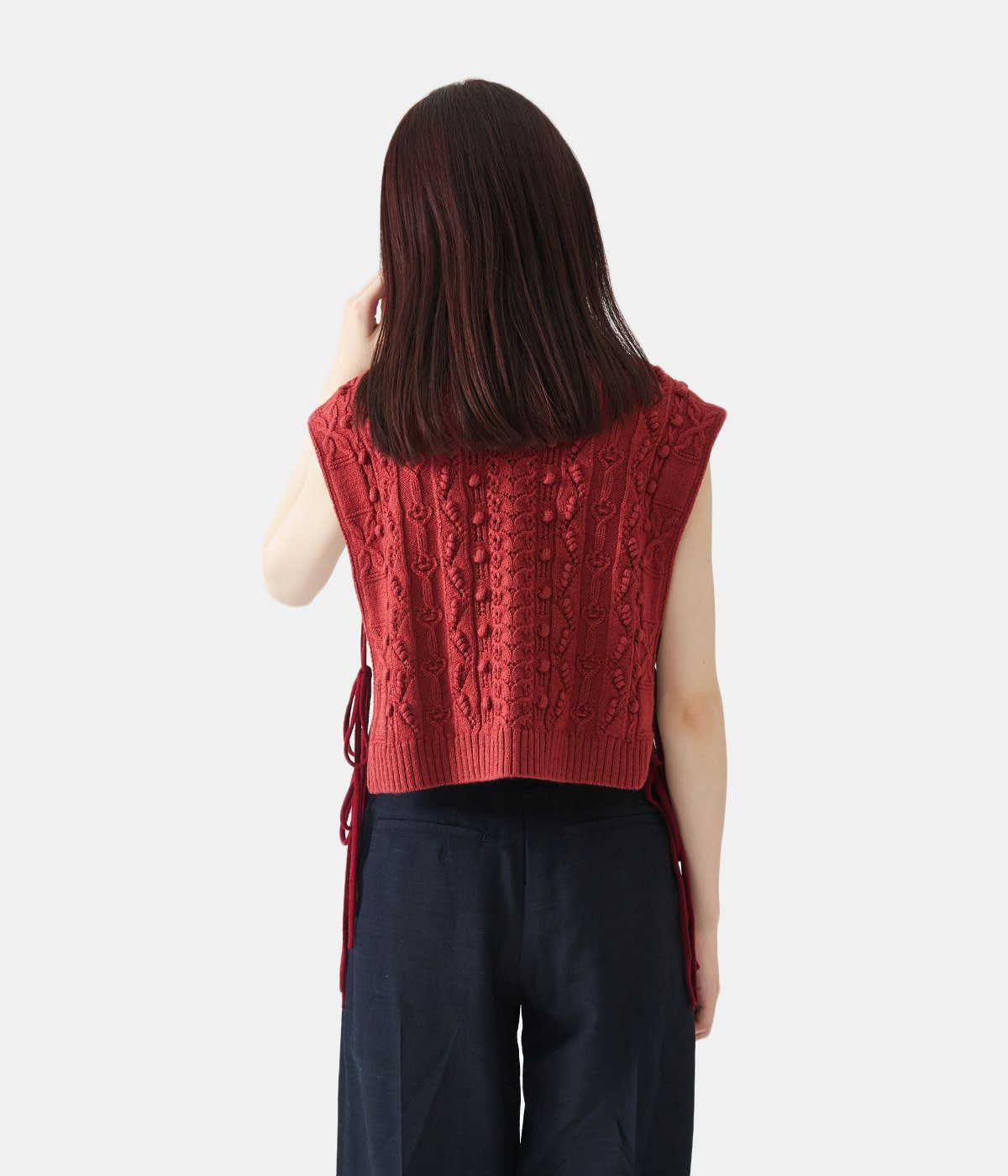 レディース】Hand-Knitted Floral Motif Vest | Mame Kurogouchi(マメ ...