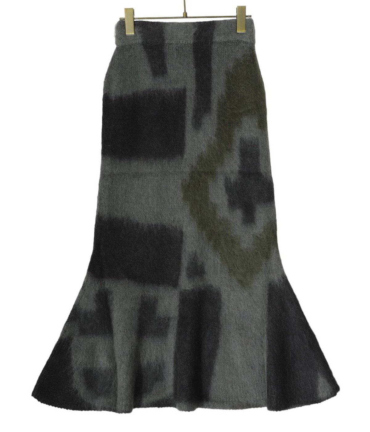 レディース】Origami Dyed Suri Alpaca Wool Knitted Skirt | Mame