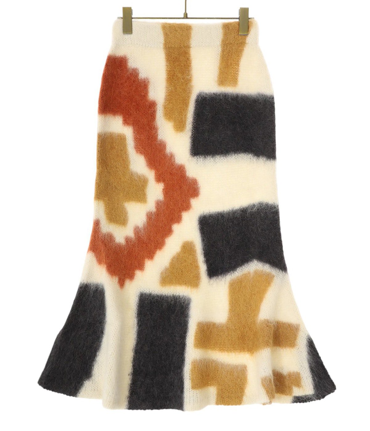 レディース】Origami Dyed Suri Alpaca Wool Knitted Skirt | Mame
