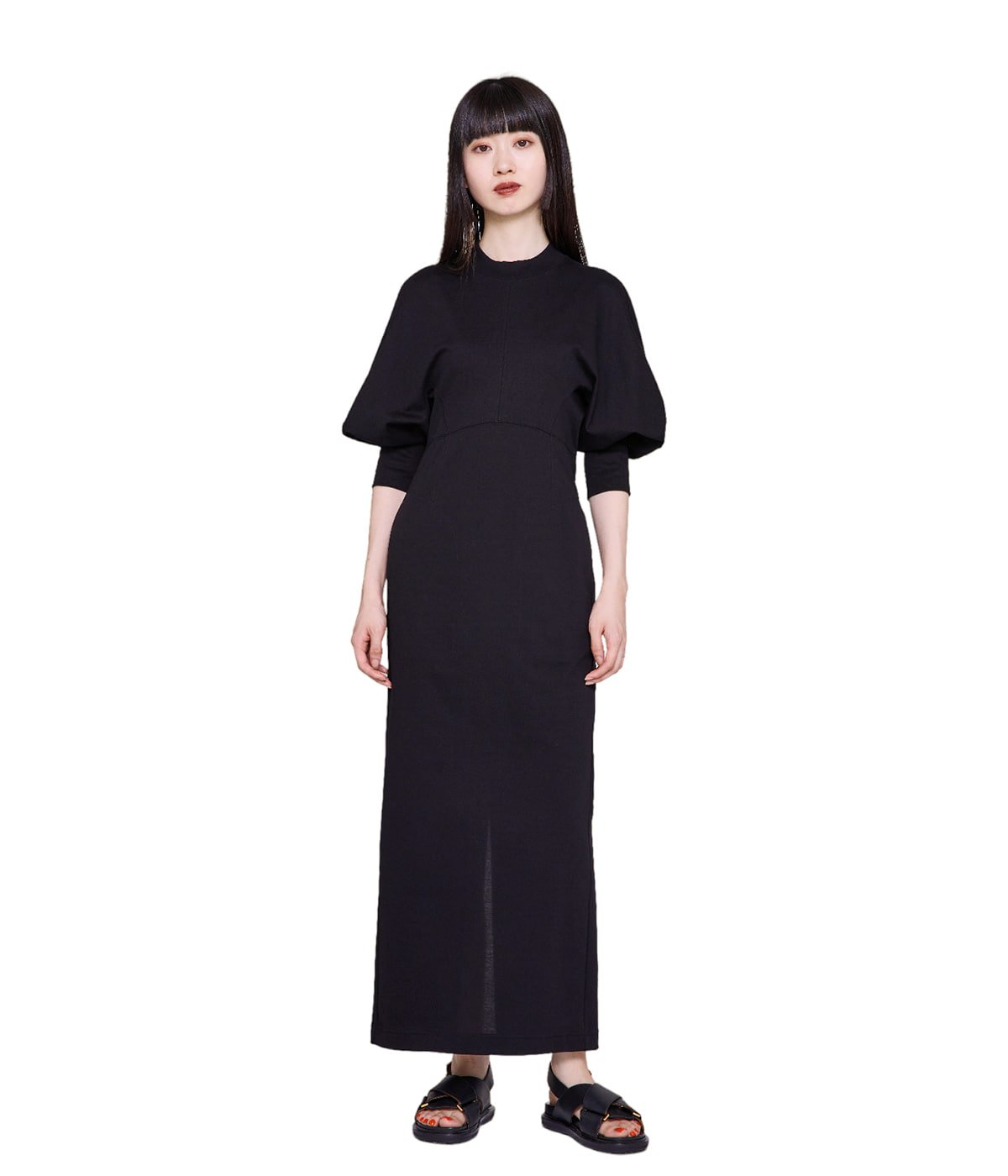 Mame Kurogouchi Cotton Jersey Dress ブラウン - ワンピース