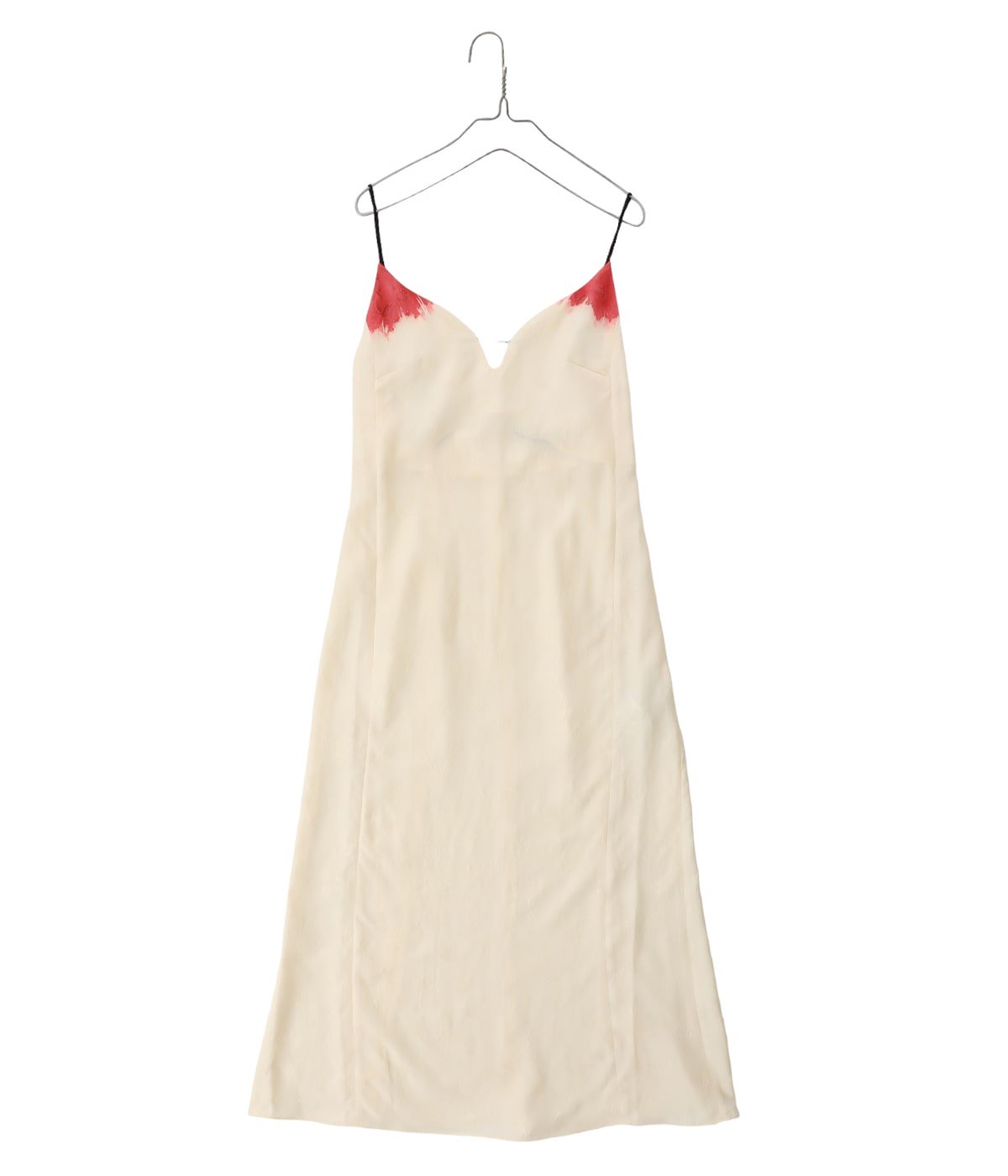 レディース】Crane Pattern Jacquard Hand-Dyed Slip Dress | Mame