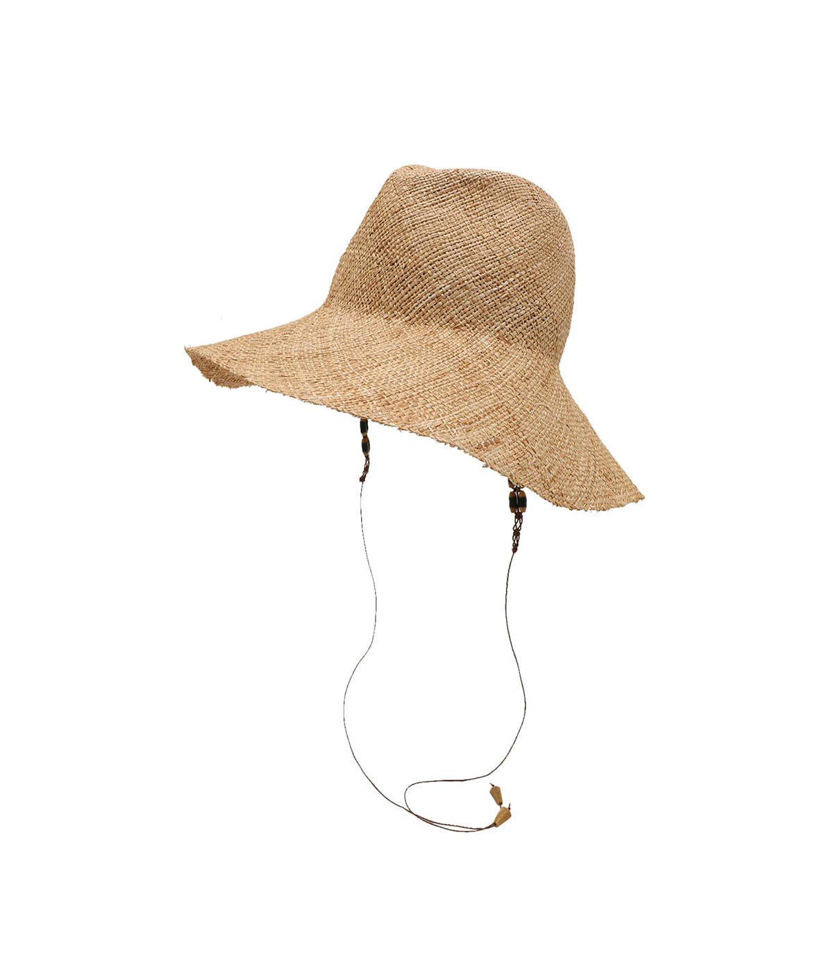 レディース】Wide Brim Bao Hat with Bamboo Beaded Cords | Mame 