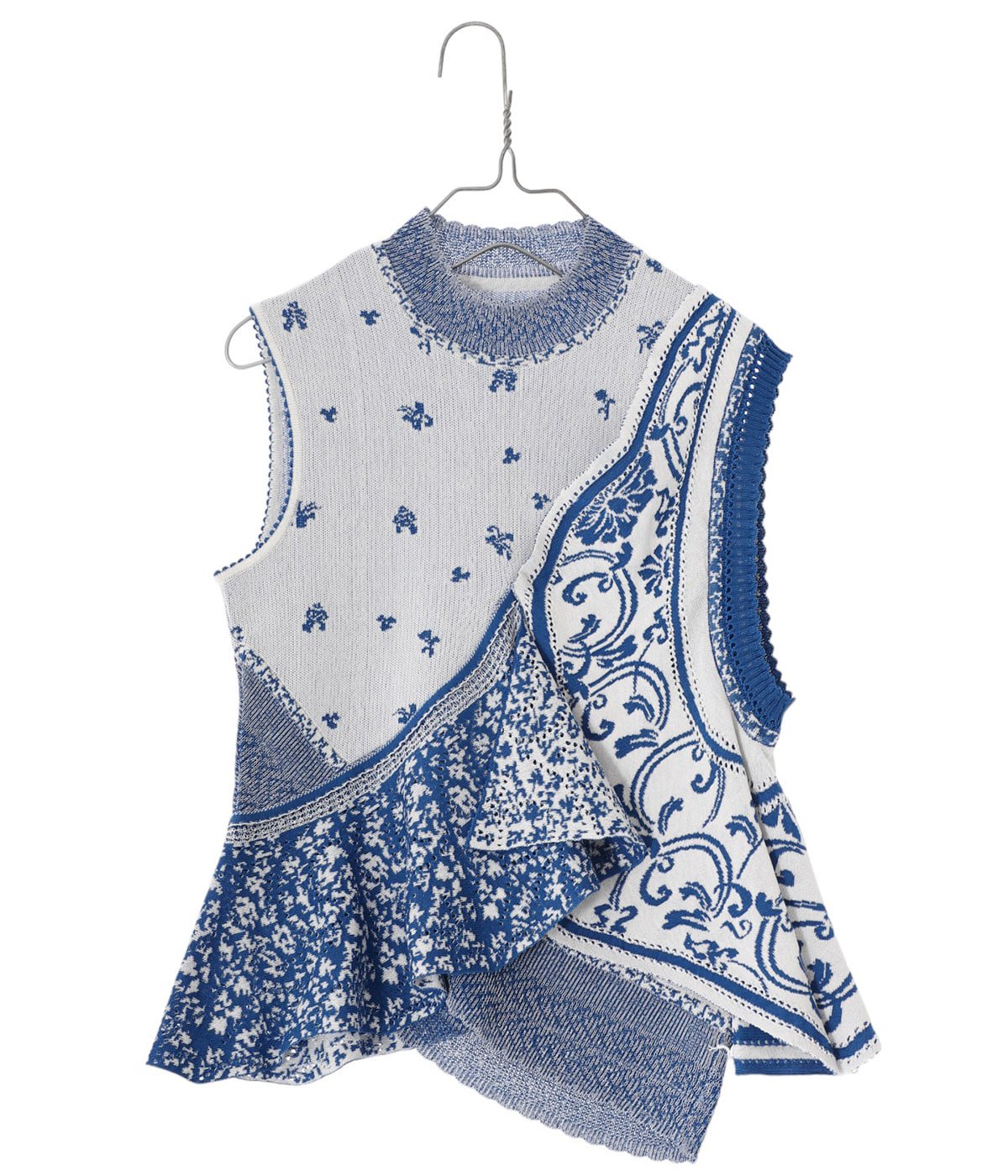 レディース】Asymmetric Pattern Knitted Top | Mame Kurogouchi(マメ 