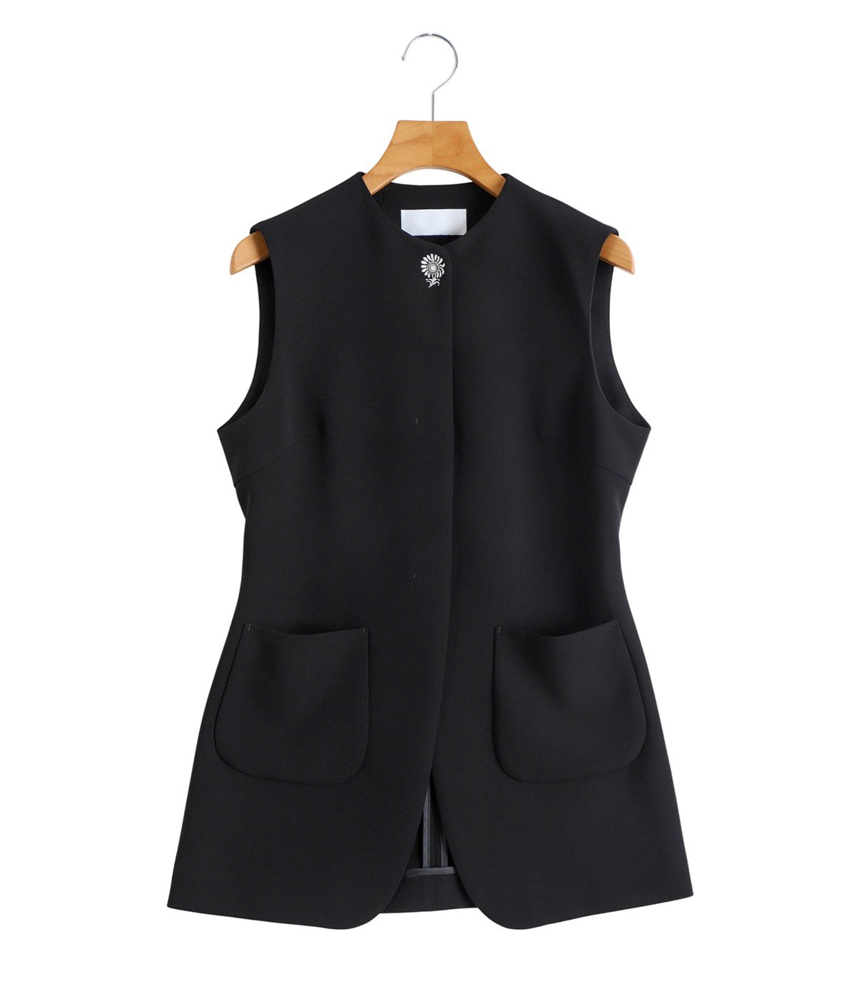 レディース】Acetate Polyester Embroidered Buttonholes Vest | Mame