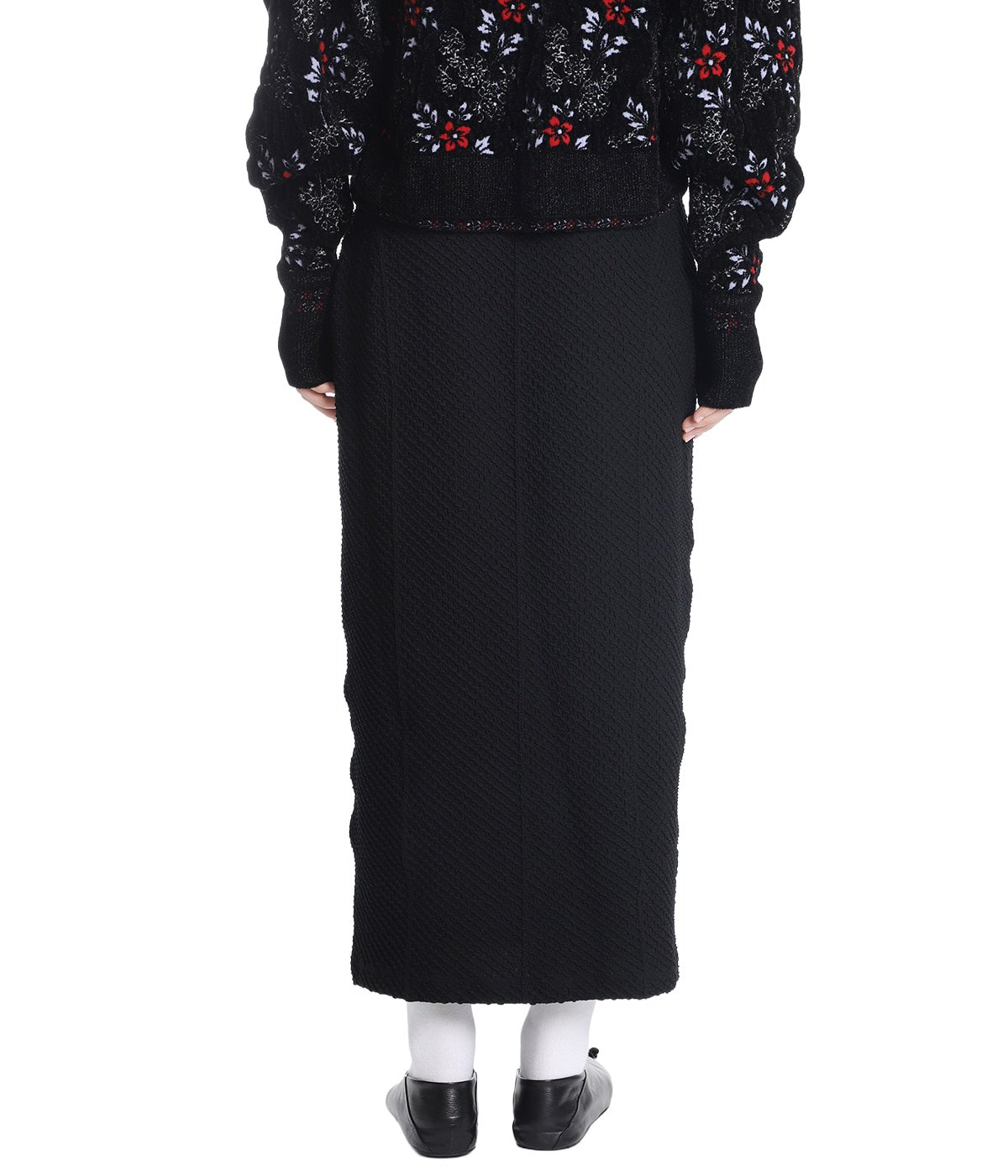 レディース】Shirring Jersey Jacquard Pencil Skirt | Mame