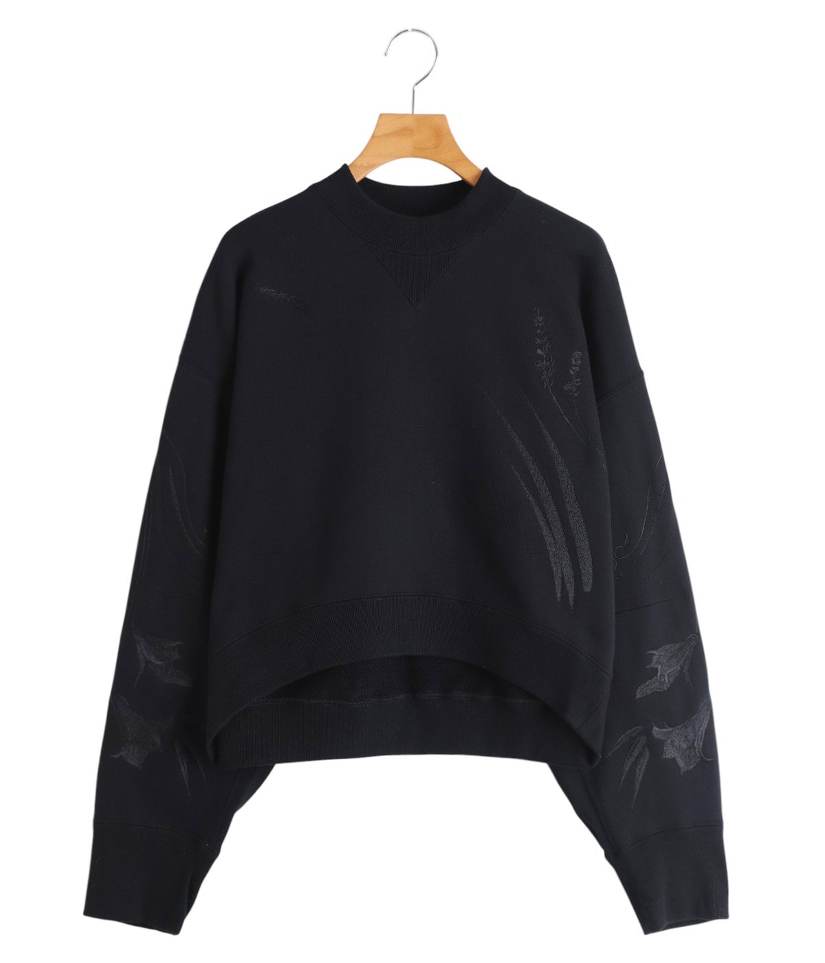 訳あり マメクロゴウチmame kurogouchi コード刺繍スウェット レディース】Floral Motif Embroidered Sweatshirts | Mame