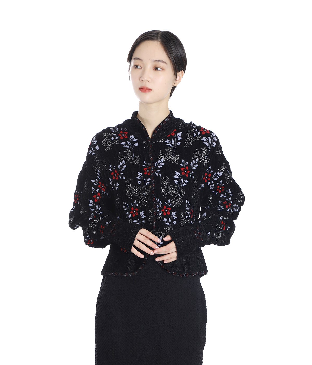 nuni マメクロゴウチ フォークロア 刺繍カーディガン サイズ2 中古・古着通販】Mame Kurogouchi (マメクロゴウチ) Botanical Pattern
