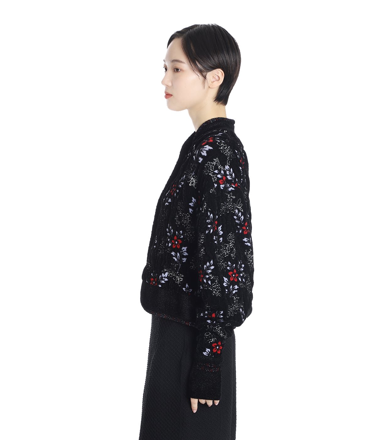 mame kurogouchi  マメ　カーディガン　トップス レディース】Watermark Pattern Knitted Cardigan | Mame Kurogouchi