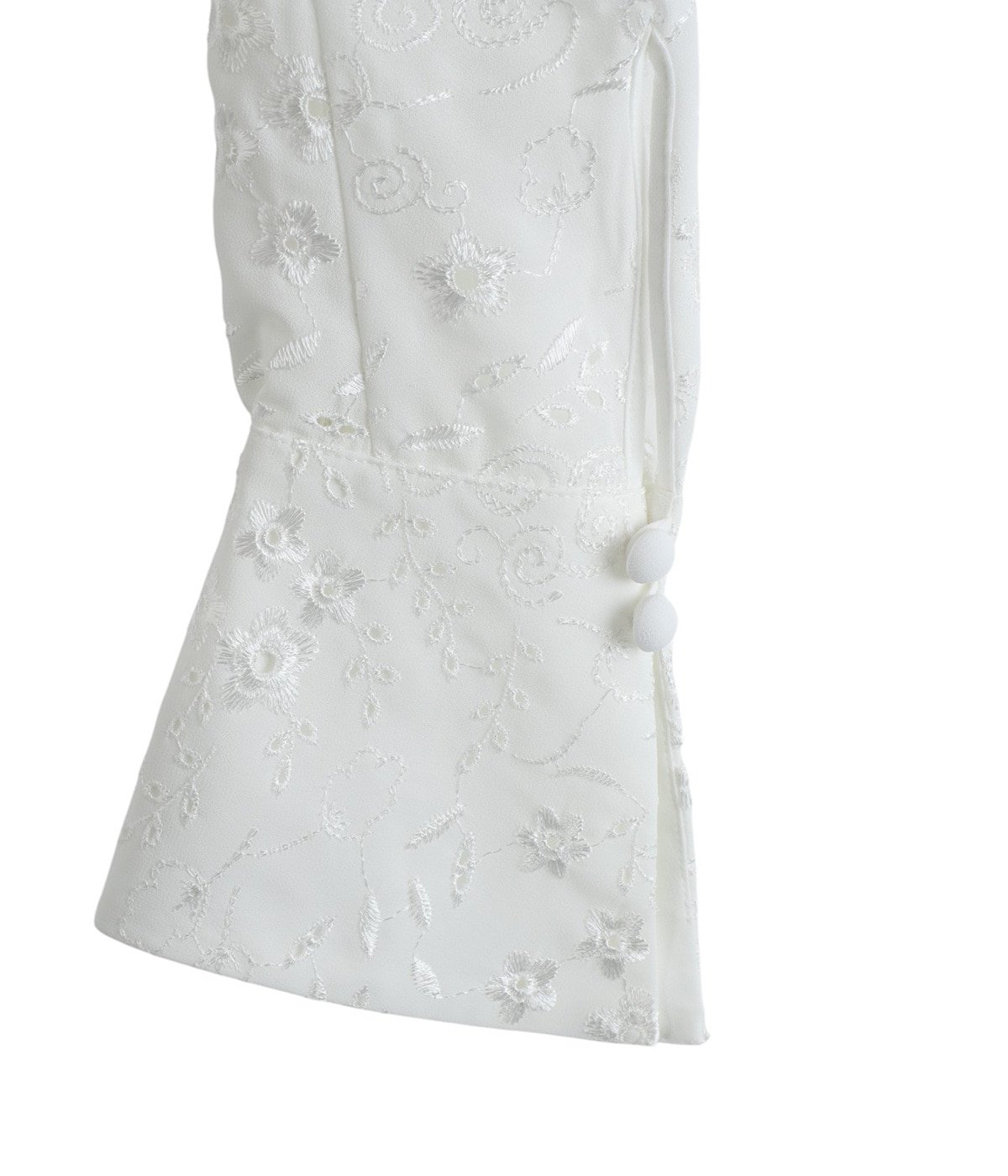 レディース】Triacetate Georgette Floral Embroidery Top | Mame