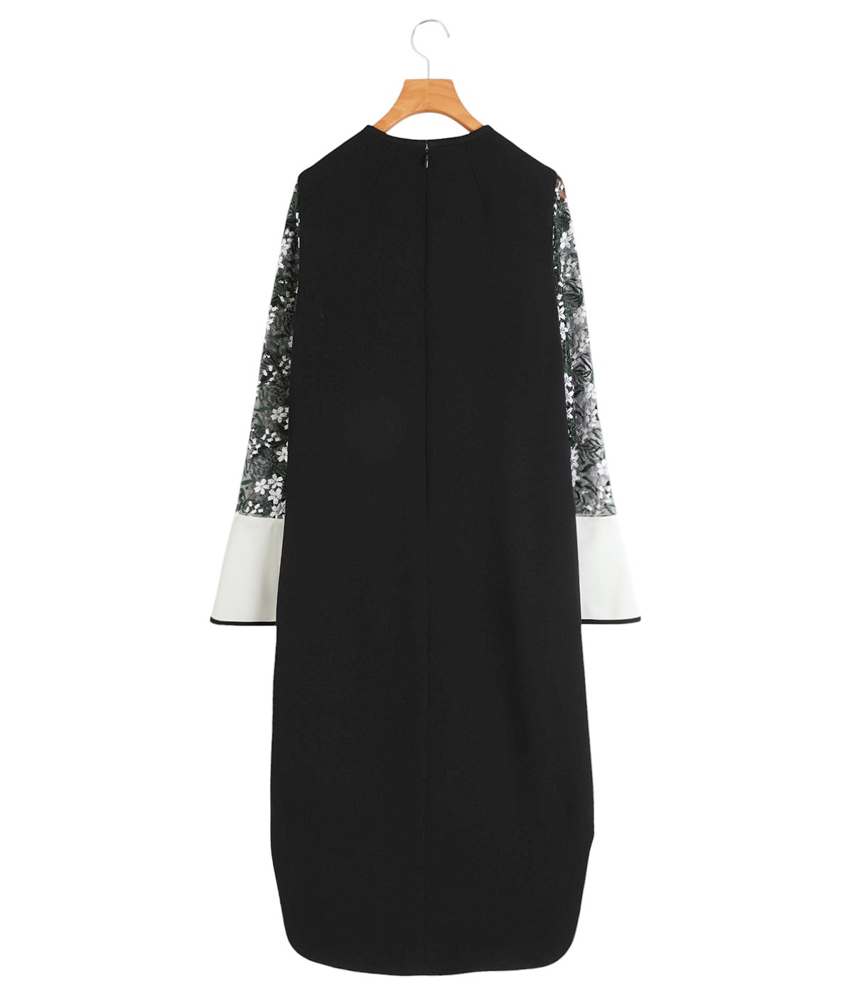 レディース】Floral Lace-Sleeve Classic Dress | Mame