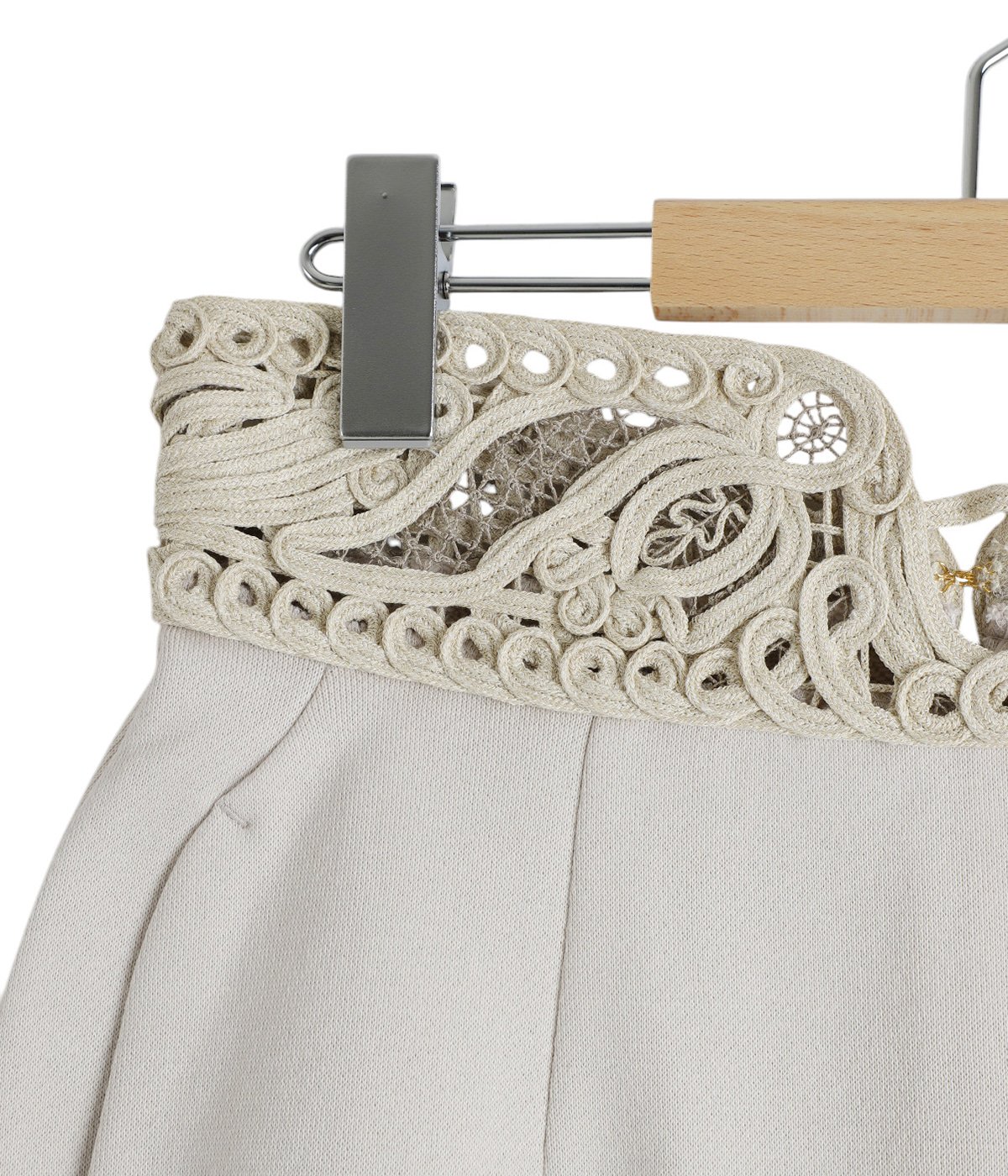 Cording Embroidery Sweat Skirt(1 ECRU): Mame Kurogouchi
