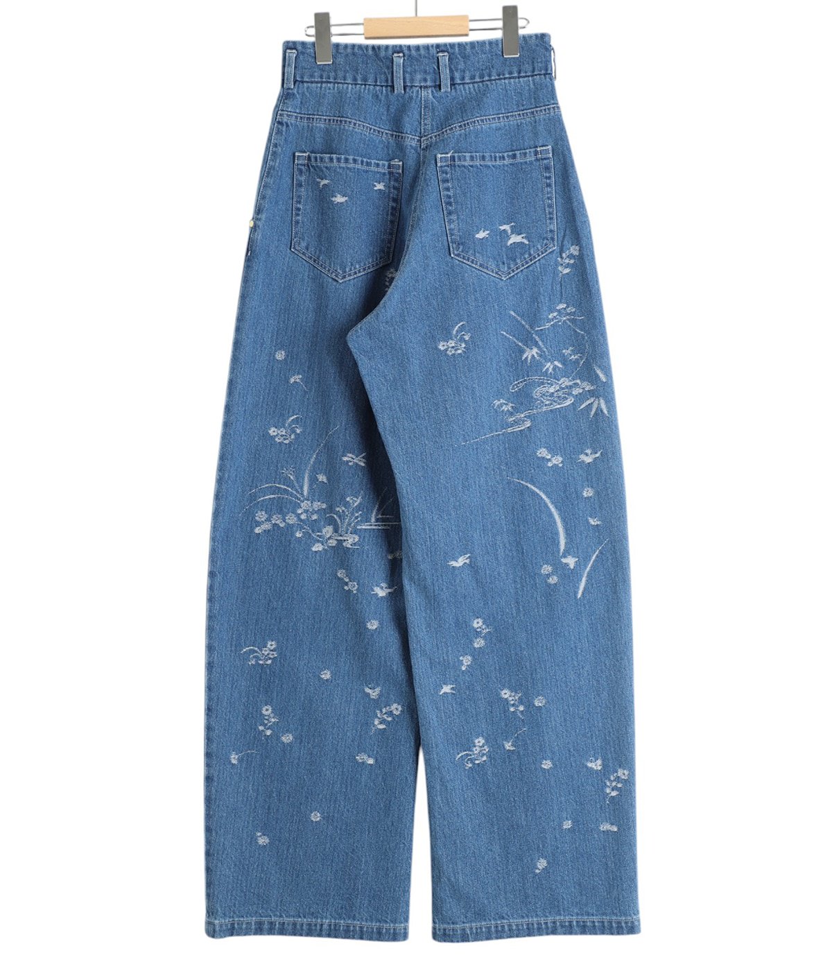 レディース】Nature Pattern Jacquard Wide Leg Jeans | Mame