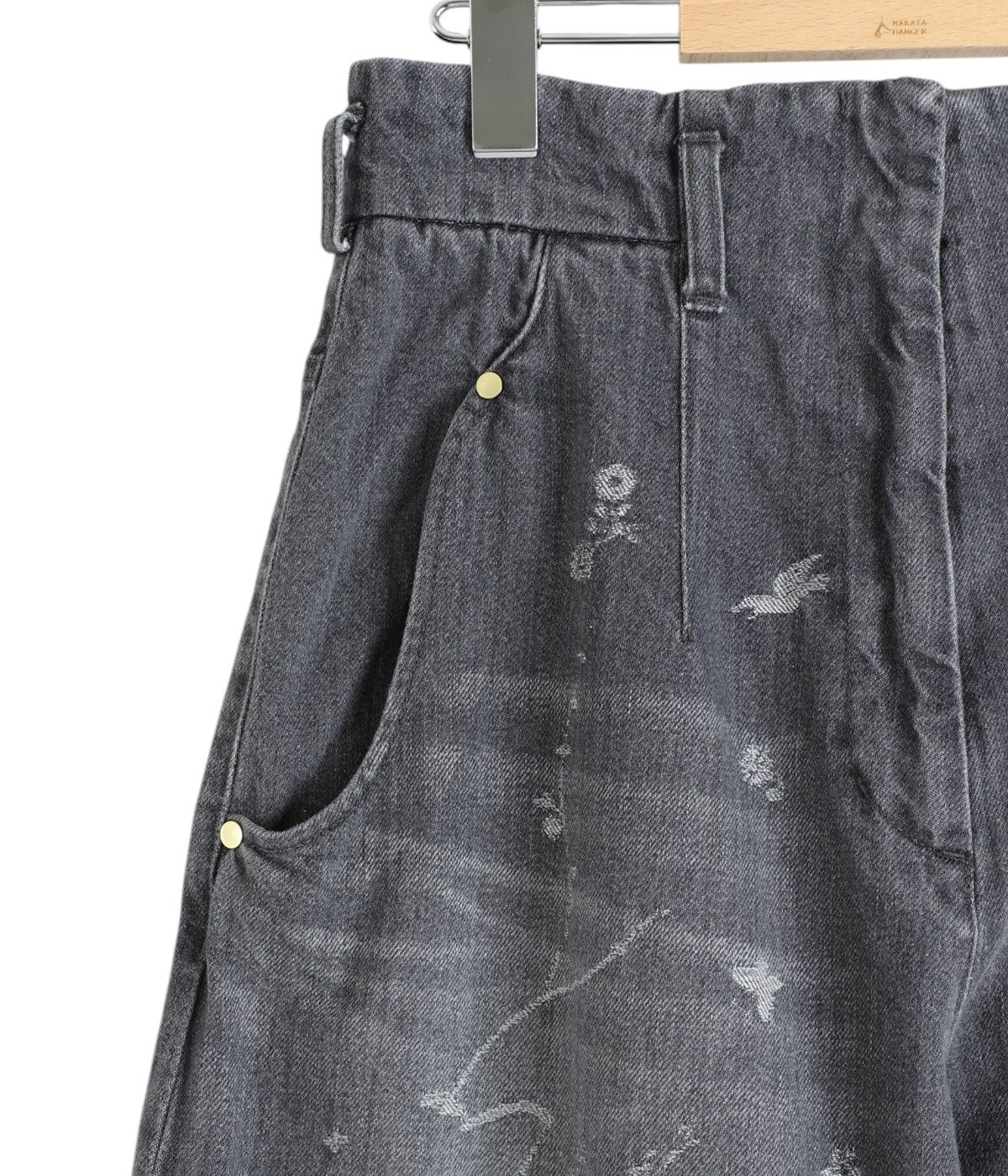 レディース】Nature Pattern Jacquard Wide Leg Jeans | Mame