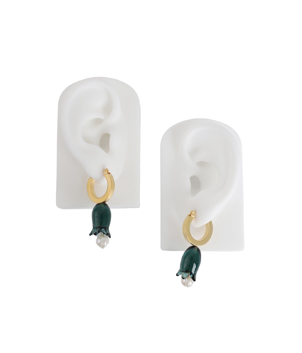 レディース】Floral Motif Glass Earrings | Mame Kurogouchi(マメ