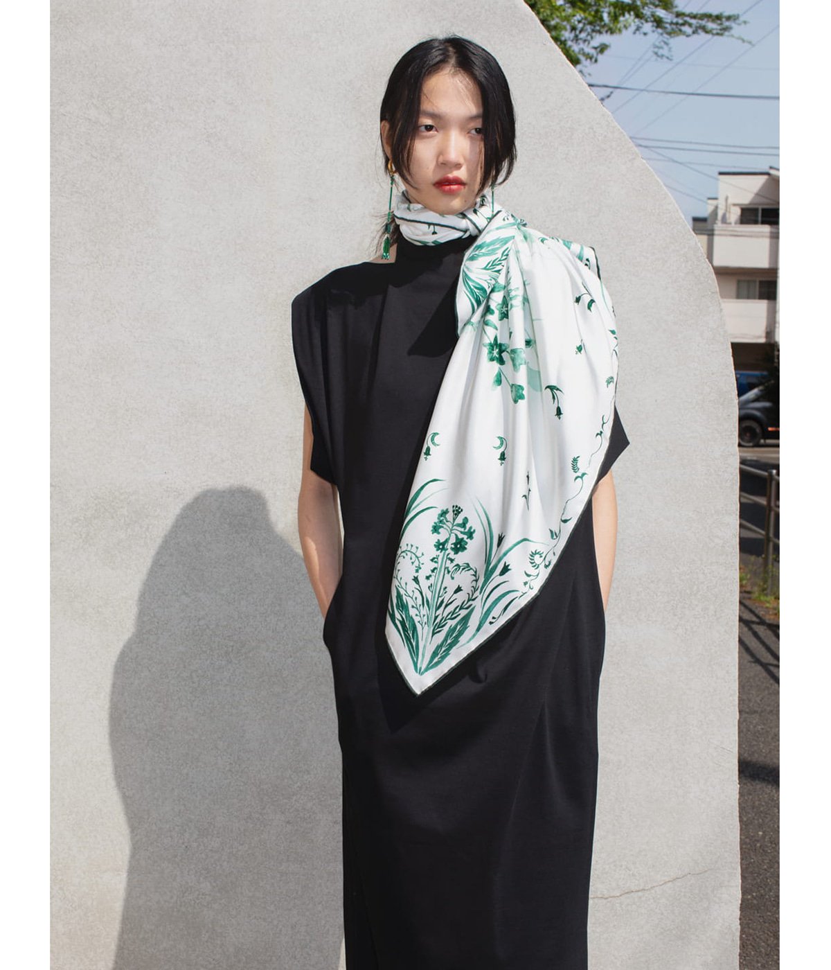 レディース】Hand Printed Silk Scarf | Mame Kurogouchi(マメ