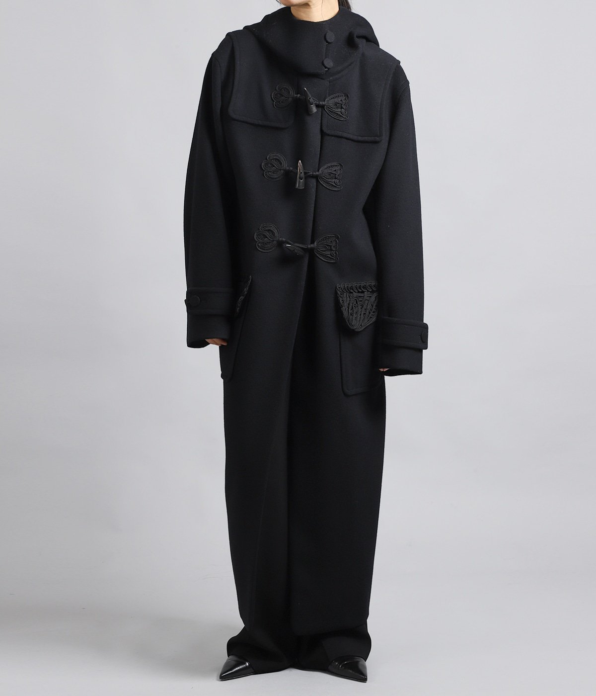 レディース】Cording Embroidery Duffle Coat | Mame Kurogouchi(マメ