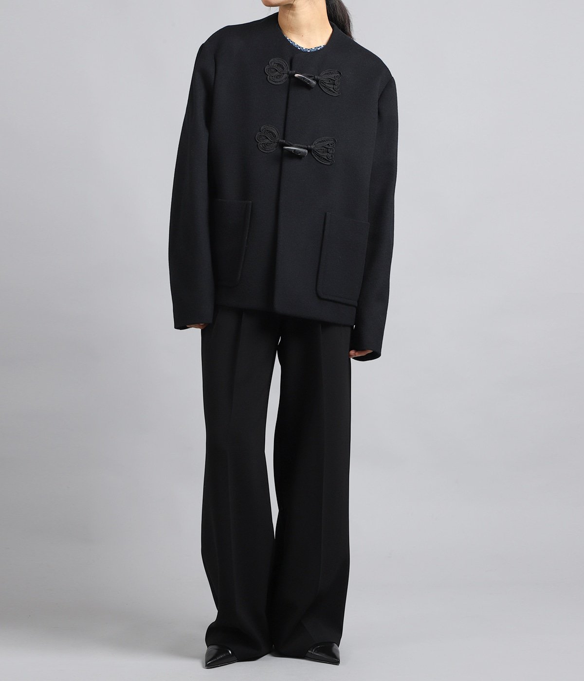 レディース】Cording Embroidery Short Duffle Coat | Mame Kurogouchi