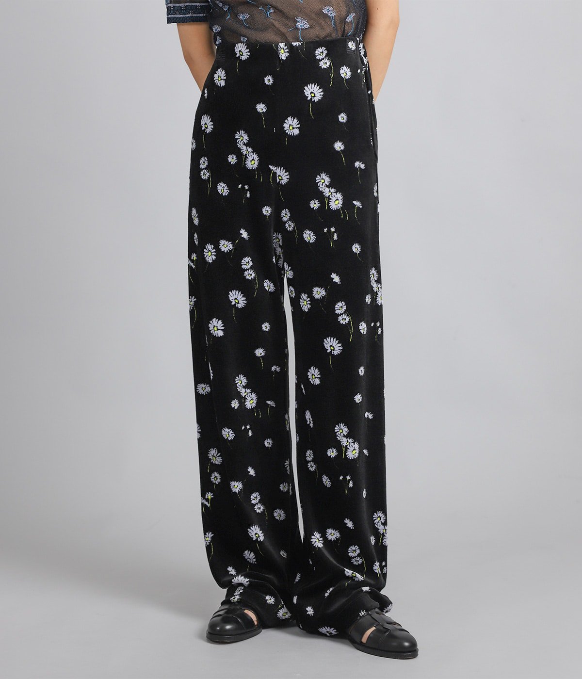 レディース】Velour Jersey Floral Trousers | Mame Kurogouchi(マメ