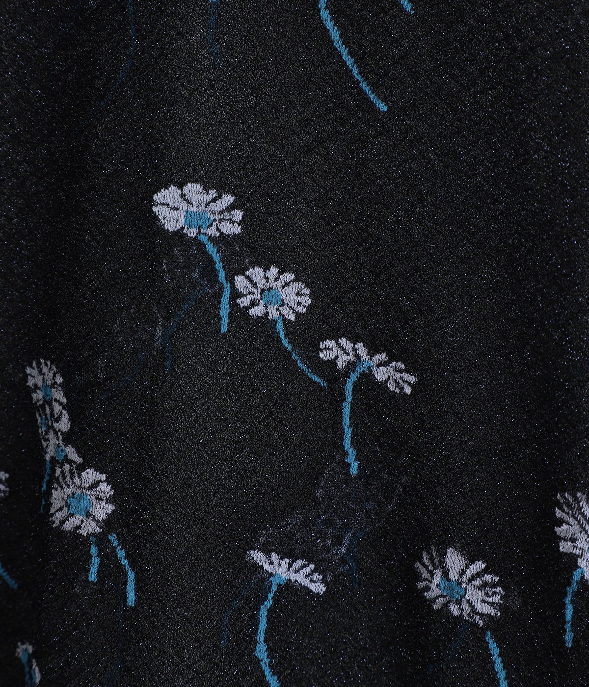 レディース】Floral Pattern Long Sleeve Sheer Knit Top | Mame