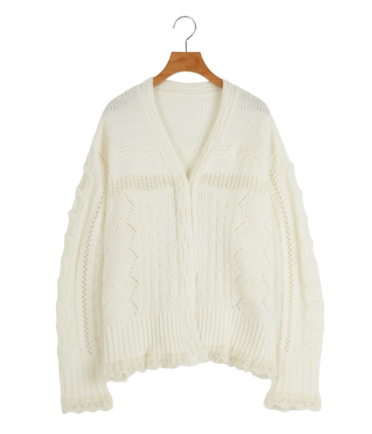 レディース】Wool Cable Knit Cardigan | Mame Kurogouchi(マメ