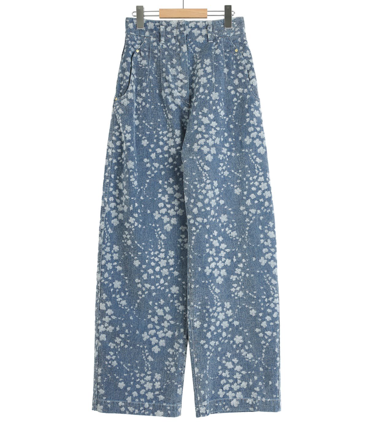 【新品】【定価20680円】FCS II メイヘム MB PC ブルー Mサイズ レディース】Floral Jacquard Denim Trousers | Mame Kurogouchi(マメ