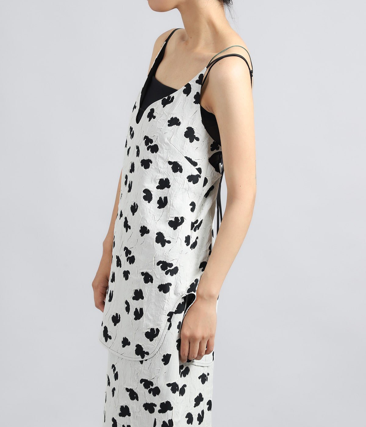 レディース】Double Layered Floral Jacquard Camisole | Mame
