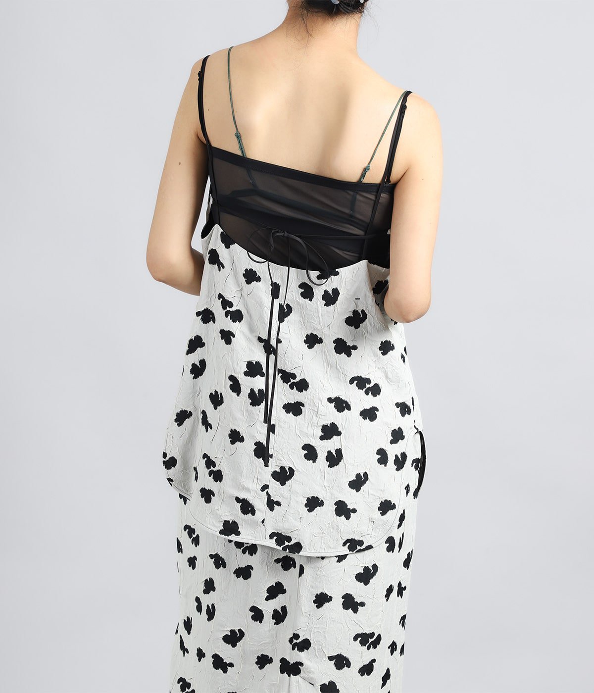 レディース】Double Layered Floral Jacquard Camisole | Mame