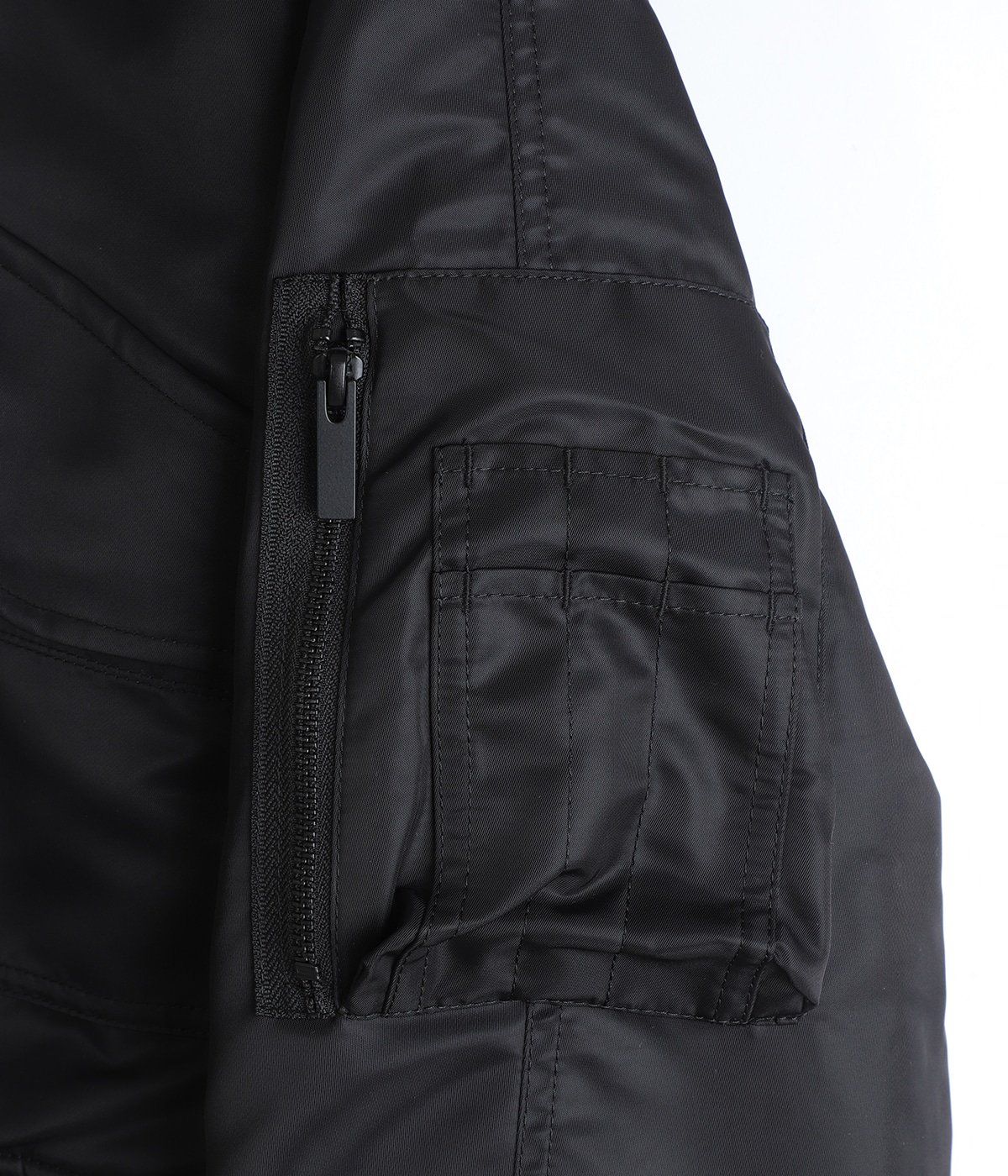 レディース】Nylon Twill 3D Embroidery Flight Jacket | Mame