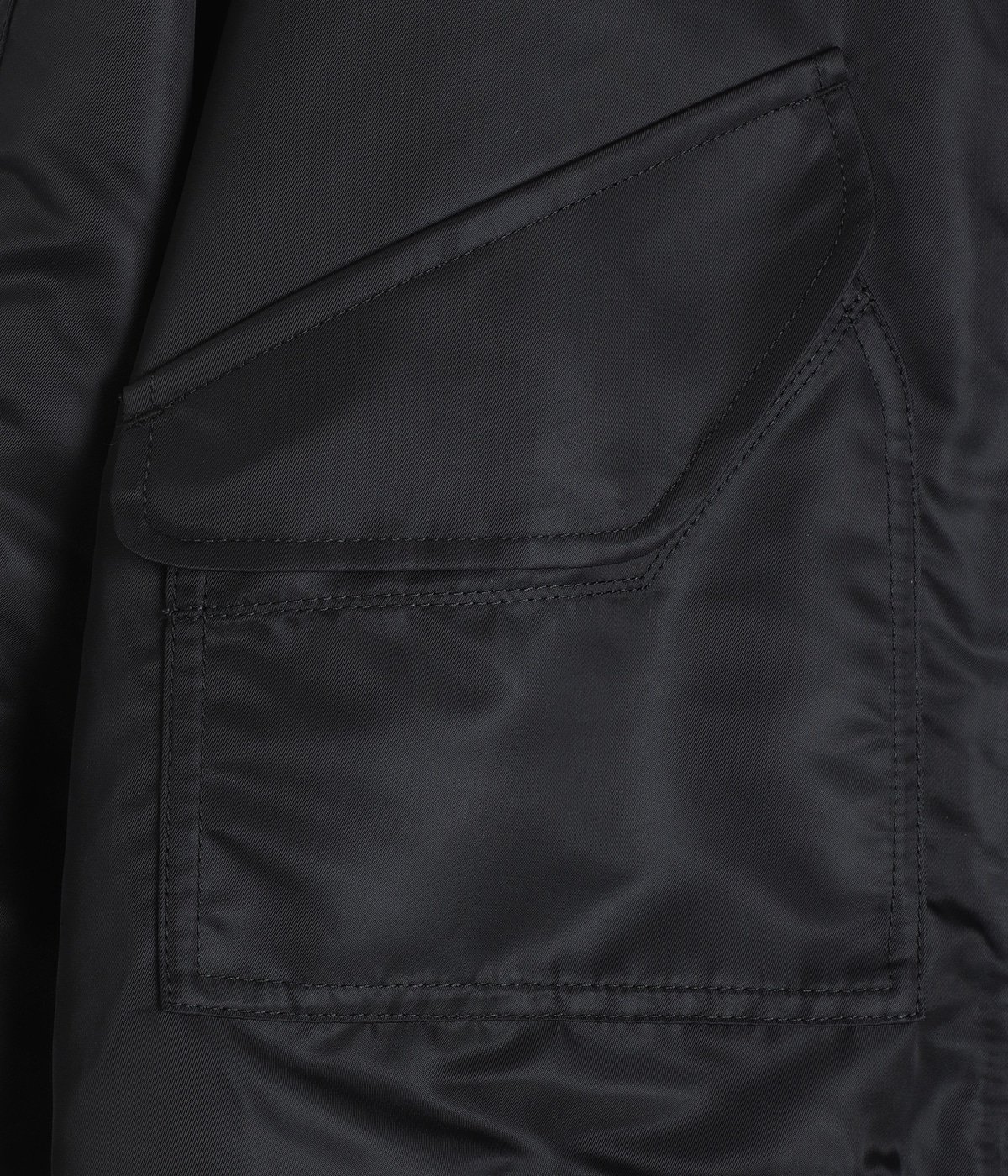 レディース】Nylon Twill 3D Embroidery Flight Jacket | Mame 