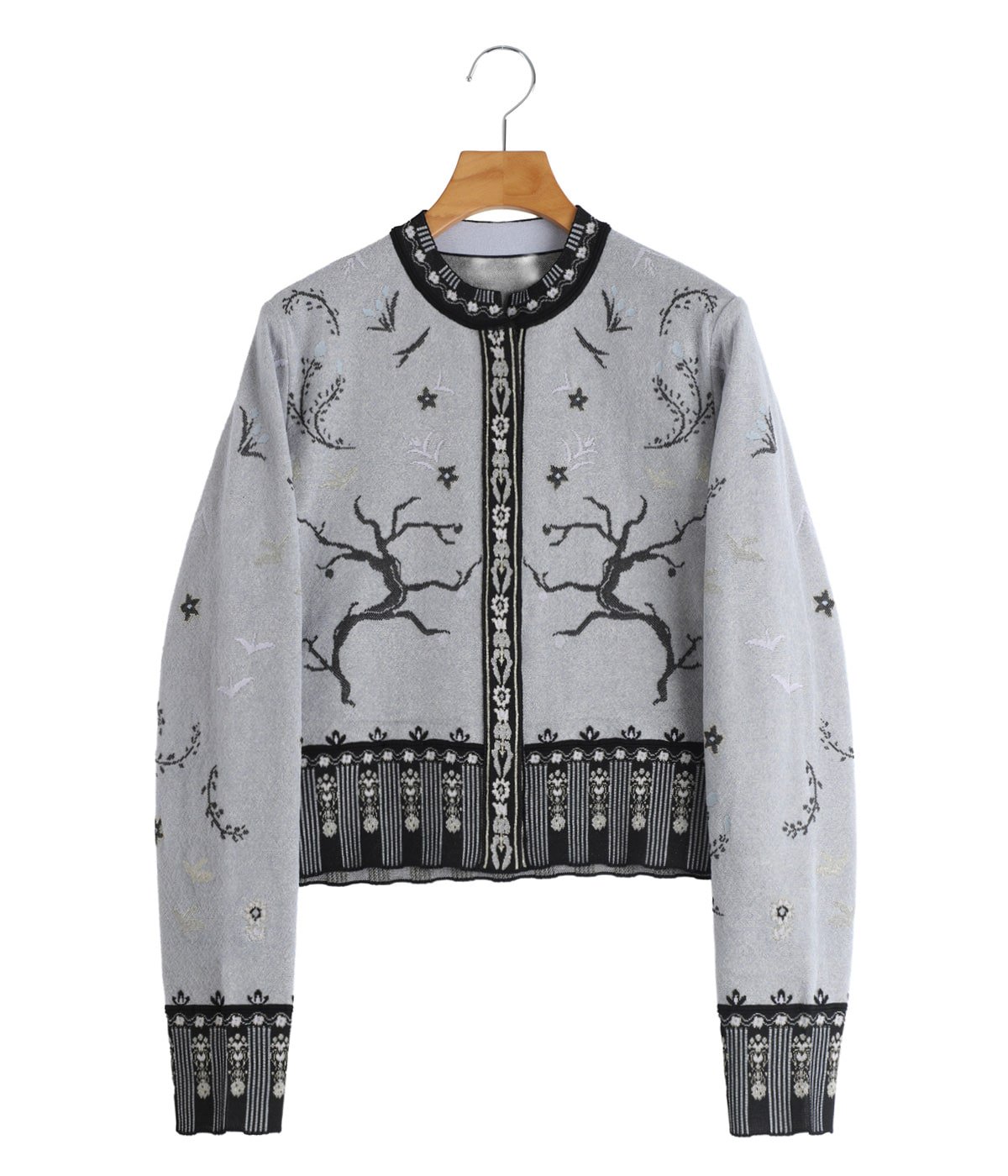 mame kurogouchi 丹頂鶴カーディガン Fur Knitted Cardigan MM25FWーKN099