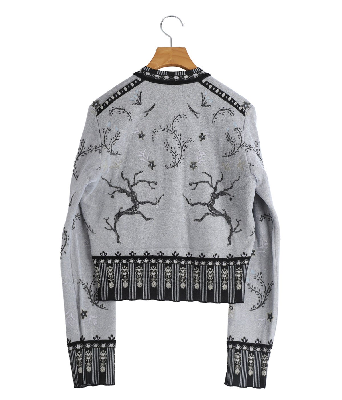 レディース】Layered Jacquard Knit Cardigan | Mame Kurogouchi(マメ