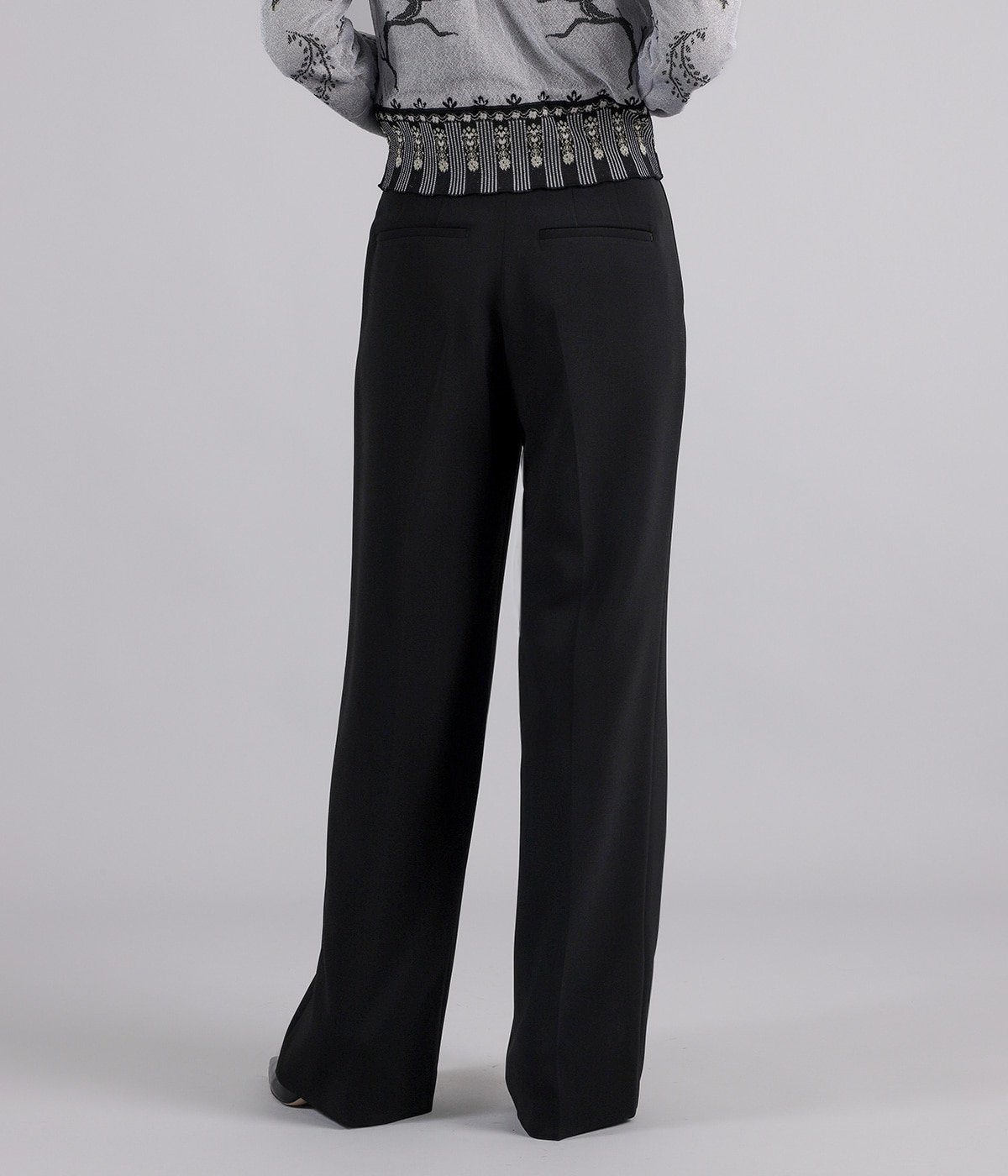 レディース】Triacetate Polyester High Waisted Wide Trousers | Mame